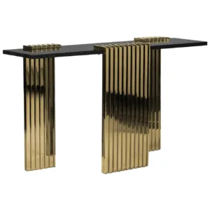 Dupont Black Marquina Gold Console - Avant Garde Furniture - Designer Furniture Store & Luxury Home Decor
