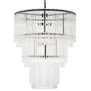 Zara Black Nickel Crystal Chandelier - Avant Garde Furniture - Designer Furniture Store & Luxury Home Decor