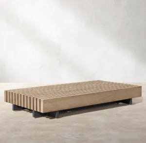Teakwood Natural Teak Outdoor Rectangle Coffee Table - Avant Garde Furniture - Designer Furniture Store & Luxury Home Decor
