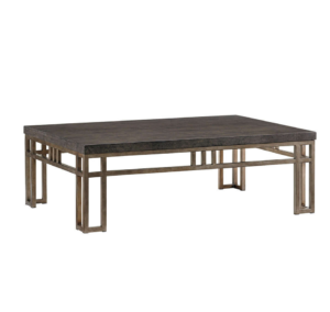 Lexington Travertine Bronze Coffee Table