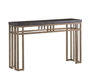 Lexington Travertine Bronze Console