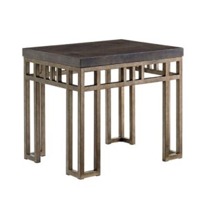 Lexington Travertine Bronze Sidetable