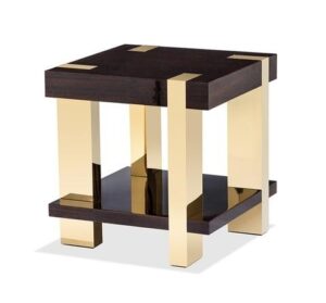 Cosmopolitan Ebony Gold Side Table