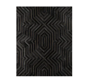 Trebuchet Black Brown Cowhide Rug