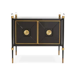 Jacques Black Lacquer Brass Cabinet - Avant Garde Furniture - Designer Furniture Store & Luxury Home Decor