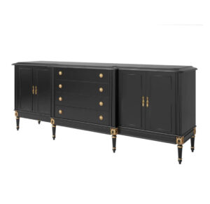 Padrino Black Ash Gold Buffet - Avant Garde Furniture - Designer Furniture Store & Luxury Home Decor