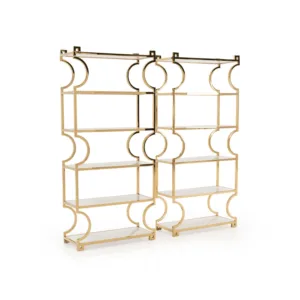 Bernhardt Brass Glass Etagere Cabinet - Avant Garde Furniture - Designer Furniture Store & Luxury Home Decor