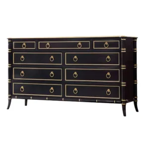 Brighton Black Lacquer Gold Drawer - Avant Garde Furniture - Designer Furniture Store & Luxury Home Decor