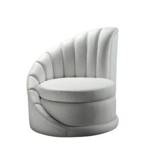 Mont Blanc Light Grey Velvet Left Chair - Avant Garde Furniture - Designer Furniture Store & Luxury Home Decor