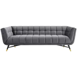 Adept Grey Velvet Sofa - Avant Garde Furniture - Designer Furniture Store & Luxury Home Decor