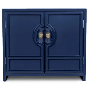 Cannes Navy Lacquer Brass Cabinet - Avant Garde Furniture - Designer Furniture Store & Luxury Home Decor