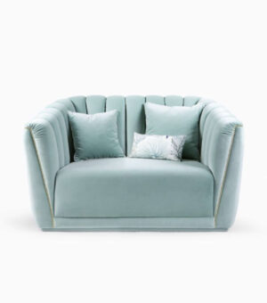 Versailles Light Blue Velvet Sofa