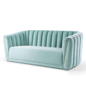 Versailles Light Blue Velvet Sofa
