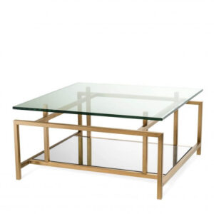 Superla Brass Glass Coffee table
