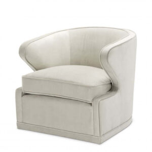 Moreton Cream Velvet Swivel Chair