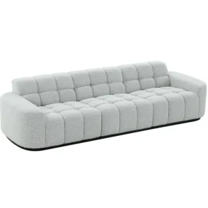 Alessandro Light Grey Boucle Sectional Sofa