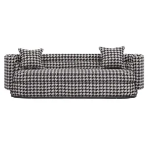 Yardley Houndstooth Linen Sofa 229cm
