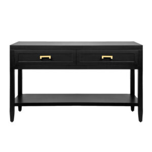 Soloman Black Brass Console Table