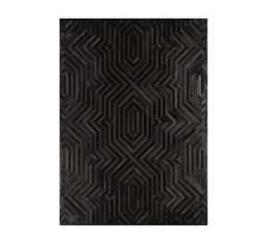 Trebuchet Black Brown Cowhide Rug