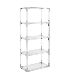 Jacques Chrome Lucite Etagere - Avant Garde Furniture - Designer Furniture Store & Luxury Home Decor