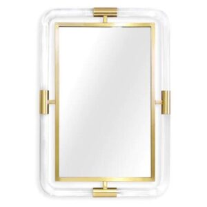 Jacques Polished Brass Lucite Mirror - Avant Garde Furniture - Designer Furniture Store & Luxury Home Decor