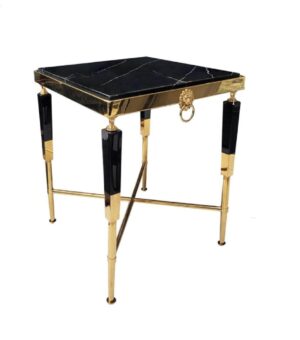 Padrino Black Marble Gold Sidetable - Avant Garde Furniture - Designer Furniture Store & Luxury Home Decor