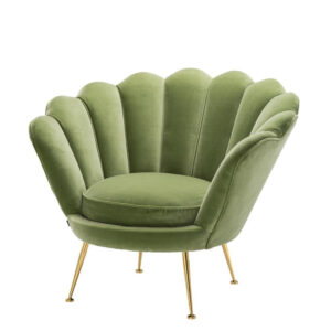 Trapeze Sea Green Velvet Chair