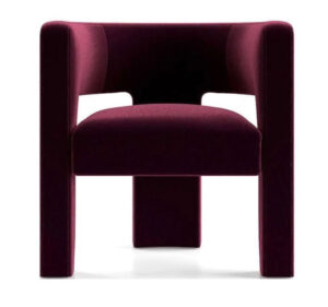 Tressel Deep Burgundy Velvet Chair