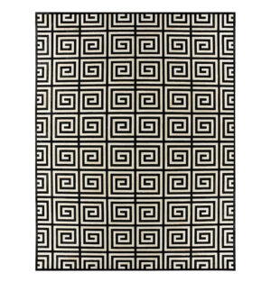 Gianni Black White Cowhide Rug
