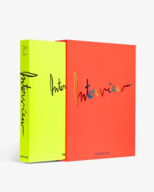 Interview Magazine 50 Years book, vibrant covers