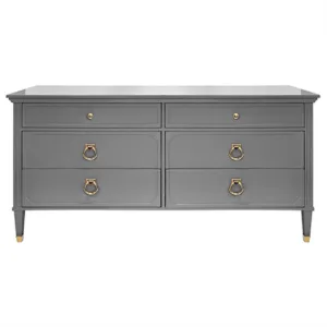 Lily Grey Lacquer Brass Bedside Cabinet - Avant Garde Furniture - Designer Furniture Store & Luxury Home Decor