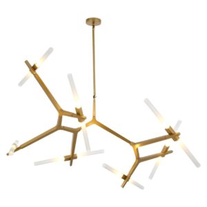 Spider Brushed Brass Crystal Pendant Large Light - Avant Garde Furniture - Designer Furniture Store & Luxury Home Decor