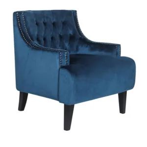 Skyler Tufted Occasional Chair - Navy Velvet - Avant Garde Furniture - Designer Furniture Store & Luxury Home Decor