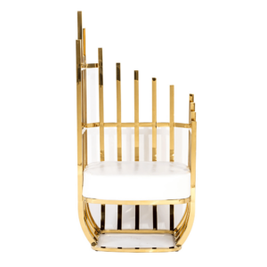 Opulence White Velvet Gold Chair - Avant Garde Furniture - Designer Furniture Store & Luxury Home Decor
