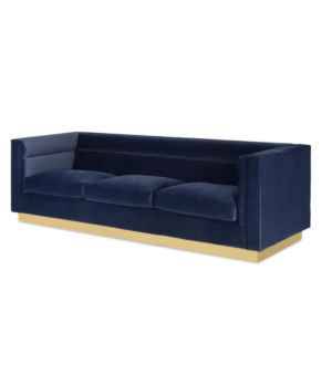 Trevino Blue Velvet Gold 3 Seater Sofa - Avant Garde Furniture - Designer Furniture Store & Luxury Home Decor