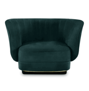 Elandra Deep Green Velvet Gold Chair - Avant Garde Furniture - Designer Furniture Store & Luxury Home Decor