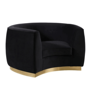 Missoni Black Velvet Gold Armchair Sofa - Avant Garde Furniture - Designer Furniture Store & Luxury Home Decor