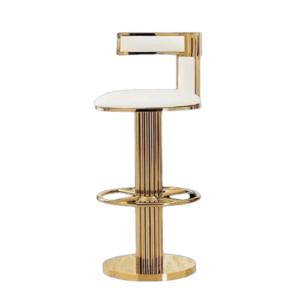 Regency White Velvet Gold Counter Stool - Avant Garde Furniture - Designer Furniture Store & Luxury Home Decor