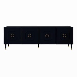 Adonis Black Ash Gold Cabinet - Avant Garde Furniture - Designer Furniture Store & Luxury Home Decor