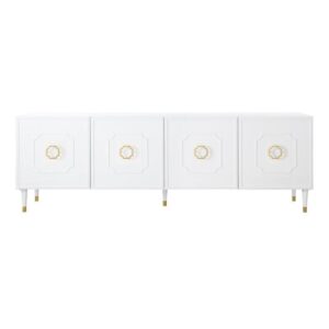 Adonis White Ash Gold Cabinet - Avant Garde Furniture - Designer Furniture Store & Luxury Home Decor