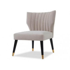 Agatha Beige Velvet Wing Chair - Avant Garde Furniture - Designer Furniture Store & Luxury Home Decor