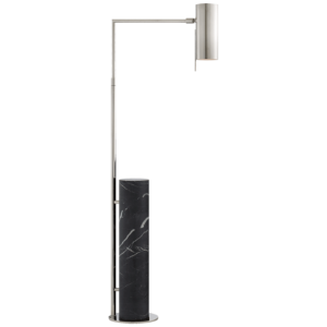 Alma Italian Black Marble Nickel Floor Lamp - Avant Garde Furniture - Designer Furniture Store & Luxury Home Decor