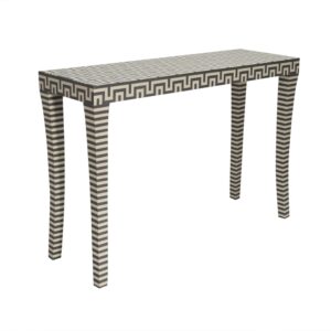Andes Geometric Grey White Bone Console - Avant Garde Furniture - Designer Furniture Store & Luxury Home Decor