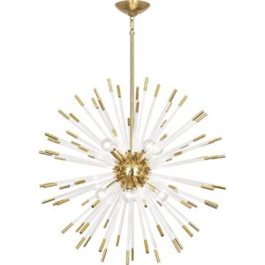 Andromeda Brass Lucite Chandelier - Avant Garde Furniture - Designer Furniture Store & Luxury Home Decor