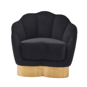 Aphrodite Black Velvet Brass Chair - Avant Garde Furniture - Designer Furniture Store & Luxury Home Decor