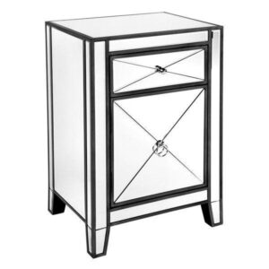 Apollo Black Mirror Bedside Cabinet - Avant Garde Furniture - Designer Furniture Store & Luxury Home Decor