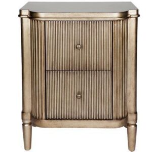 Arielle Antique Gold Bedside Table - Avant Garde Furniture - Designer Furniture Store & Luxury Home Decor