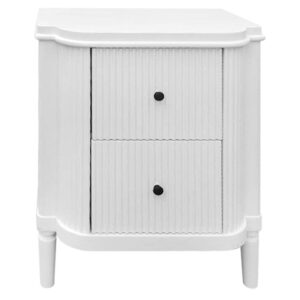 Arielle White Bedside Table - Avant Garde Furniture - Designer Furniture Store & Luxury Home Decor