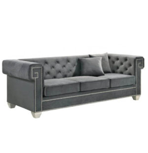 Artemis Grey Velvet Studded Sofa - Avant Garde Furniture - Designer Furniture Store & Luxury Home Decor