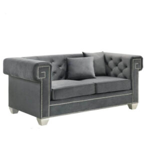 Artemis Grey Velvet Studded Sofa - Avant Garde Furniture - Designer Furniture Store & Luxury Home Decor